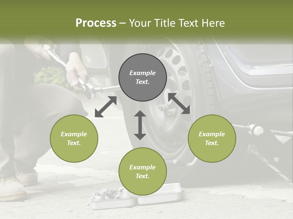 Replace The Wheel In The Car PowerPoint Template