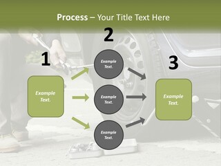 Replace The Wheel In The Car PowerPoint Template