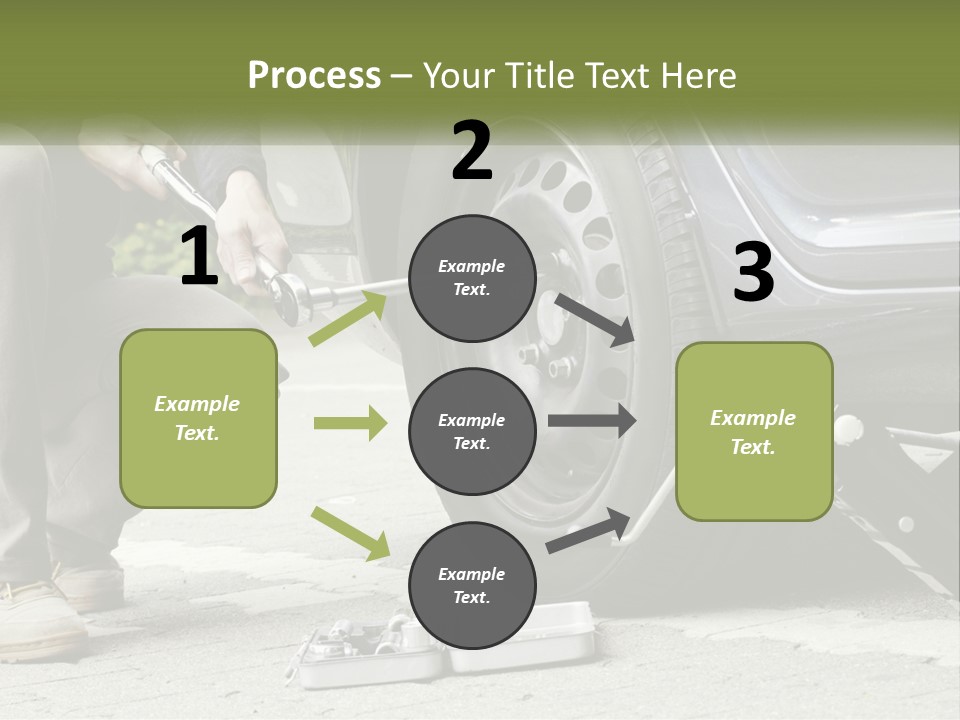 Replace The Wheel In The Car PowerPoint Template