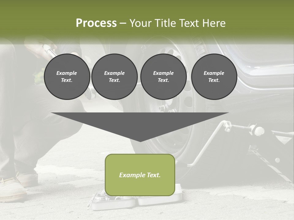Replace The Wheel In The Car PowerPoint Template