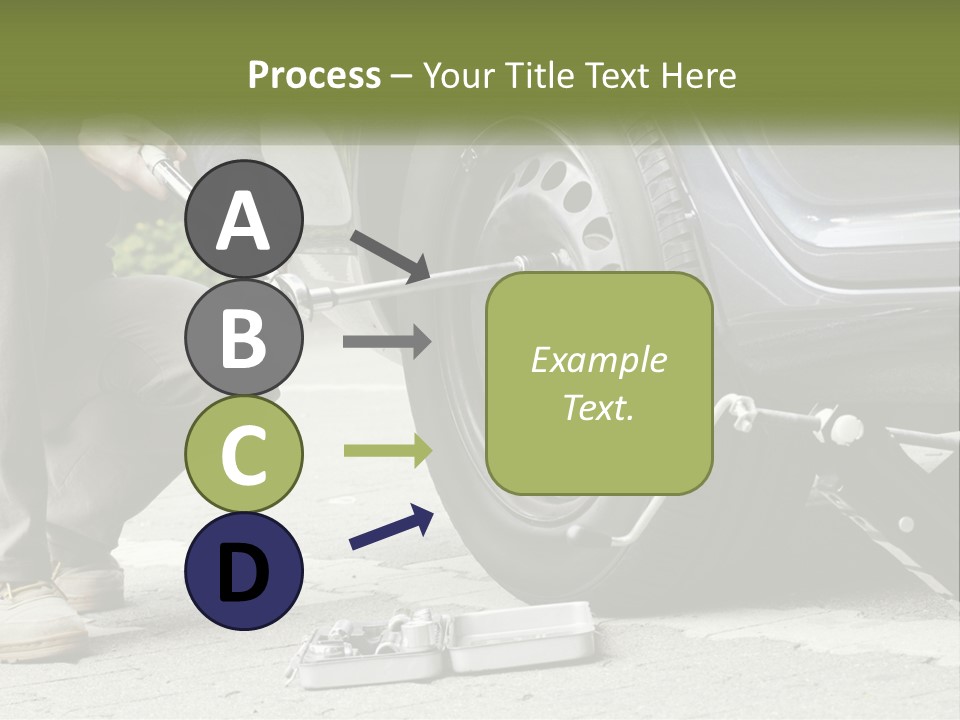 Replace The Wheel In The Car PowerPoint Template