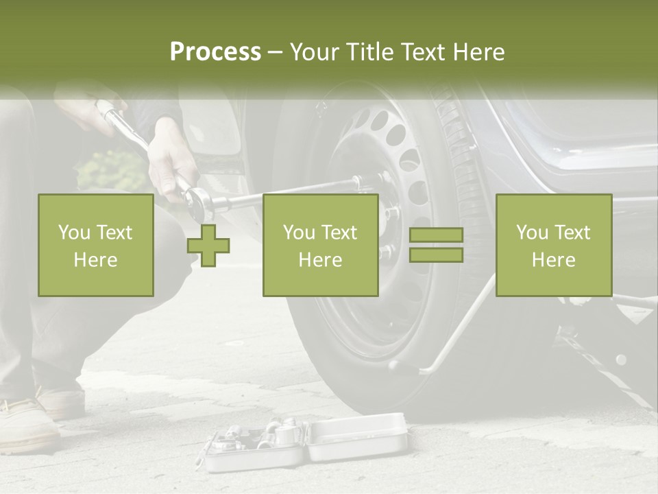 Replace The Wheel In The Car PowerPoint Template