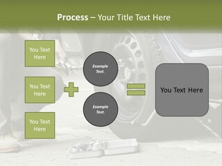 Replace The Wheel In The Car PowerPoint Template