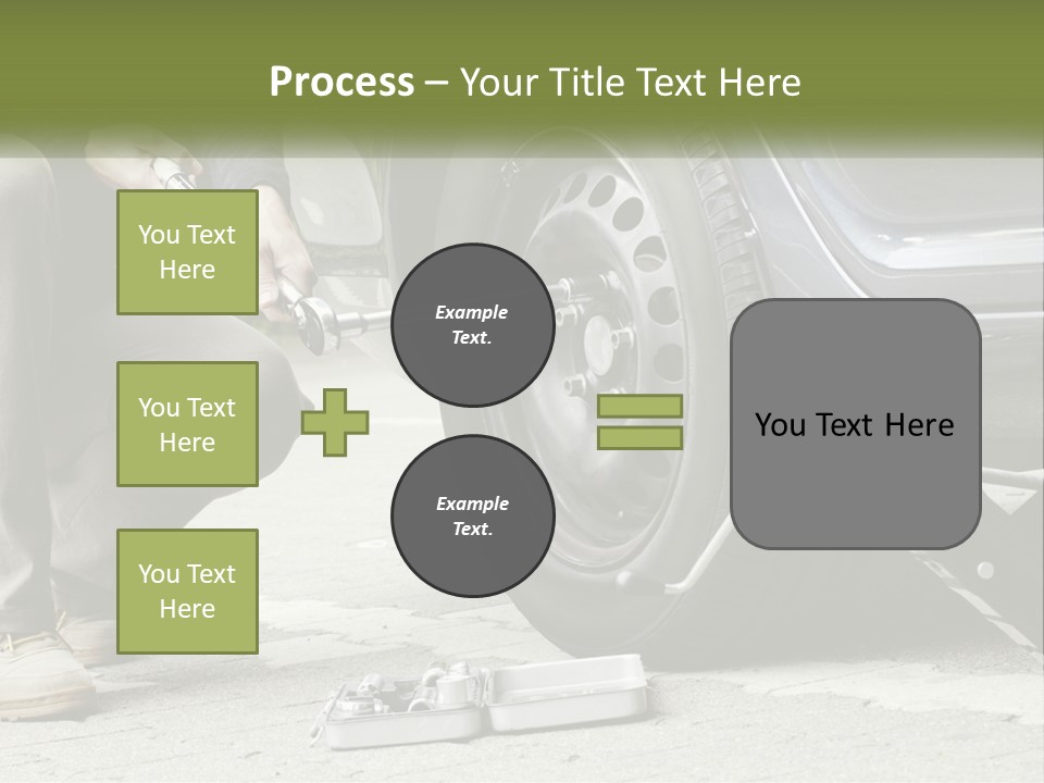 Replace The Wheel In The Car PowerPoint Template