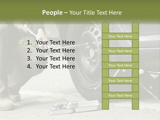 Replace The Wheel In The Car PowerPoint Template