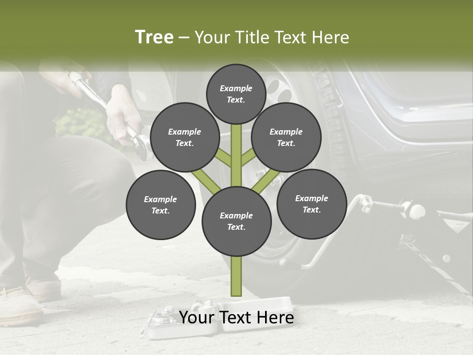 Replace The Wheel In The Car PowerPoint Template