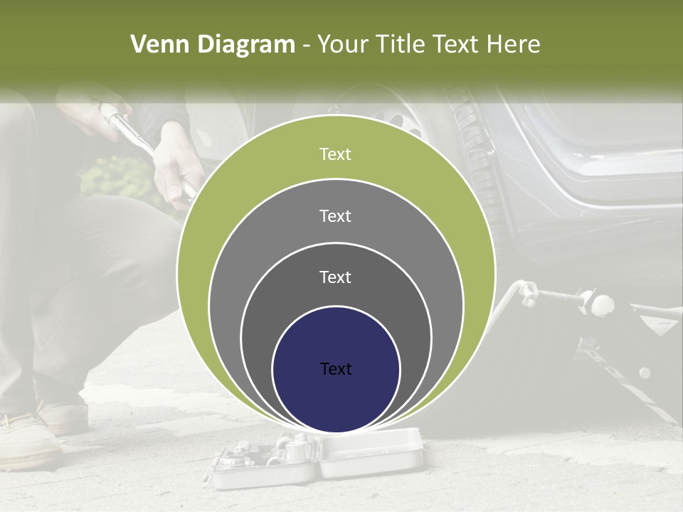 Replace The Wheel In The Car PowerPoint Template
