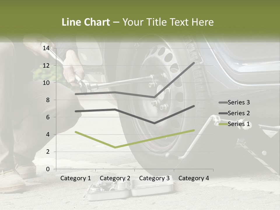 Replace The Wheel In The Car PowerPoint Template