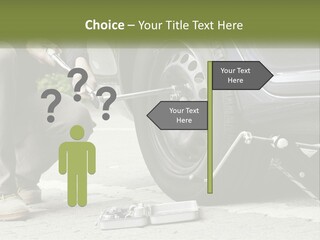 Replace The Wheel In The Car PowerPoint Template
