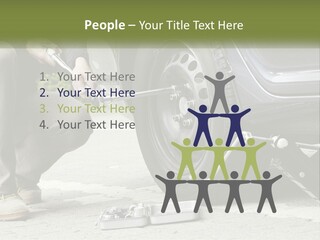 Replace The Wheel In The Car PowerPoint Template