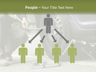 Replace The Wheel In The Car PowerPoint Template