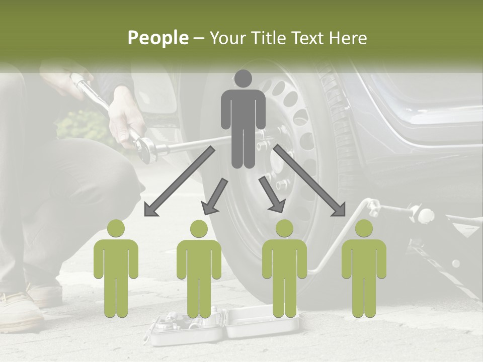 Replace The Wheel In The Car PowerPoint Template