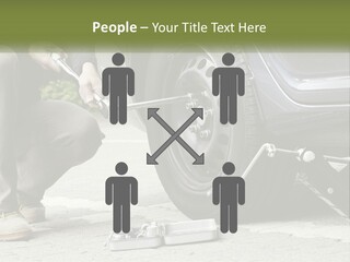 Replace The Wheel In The Car PowerPoint Template