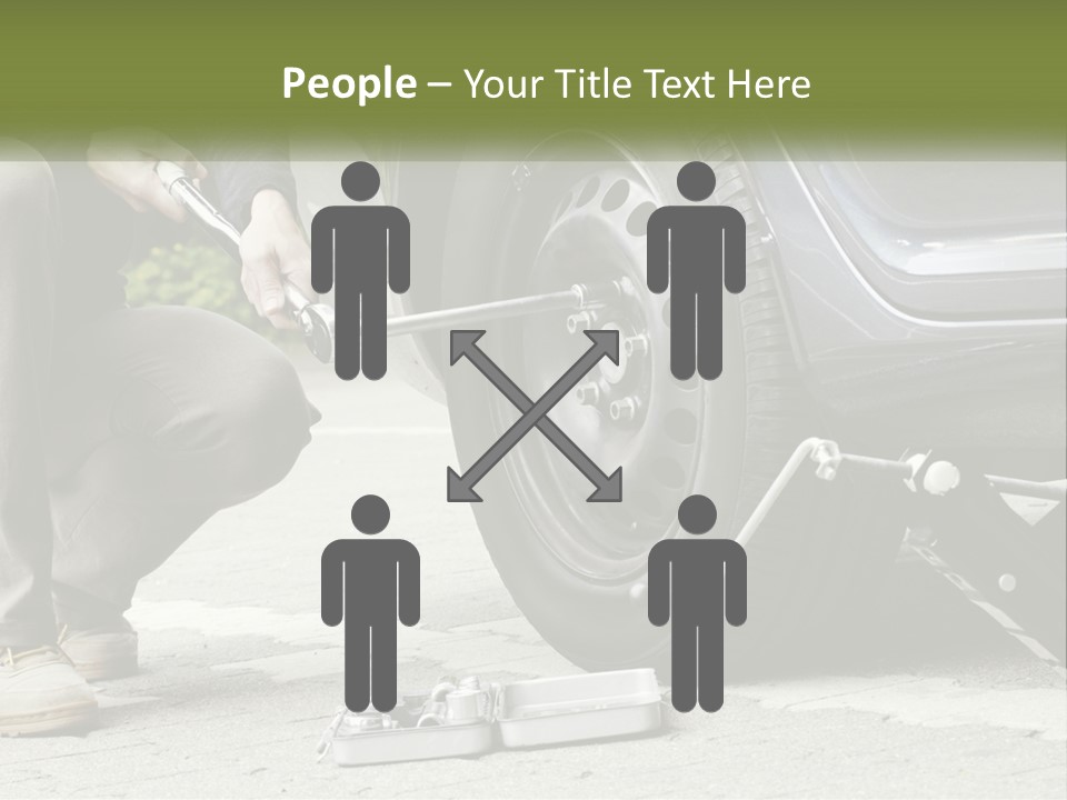 Replace The Wheel In The Car PowerPoint Template
