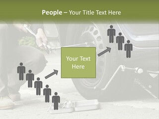 Replace The Wheel In The Car PowerPoint Template