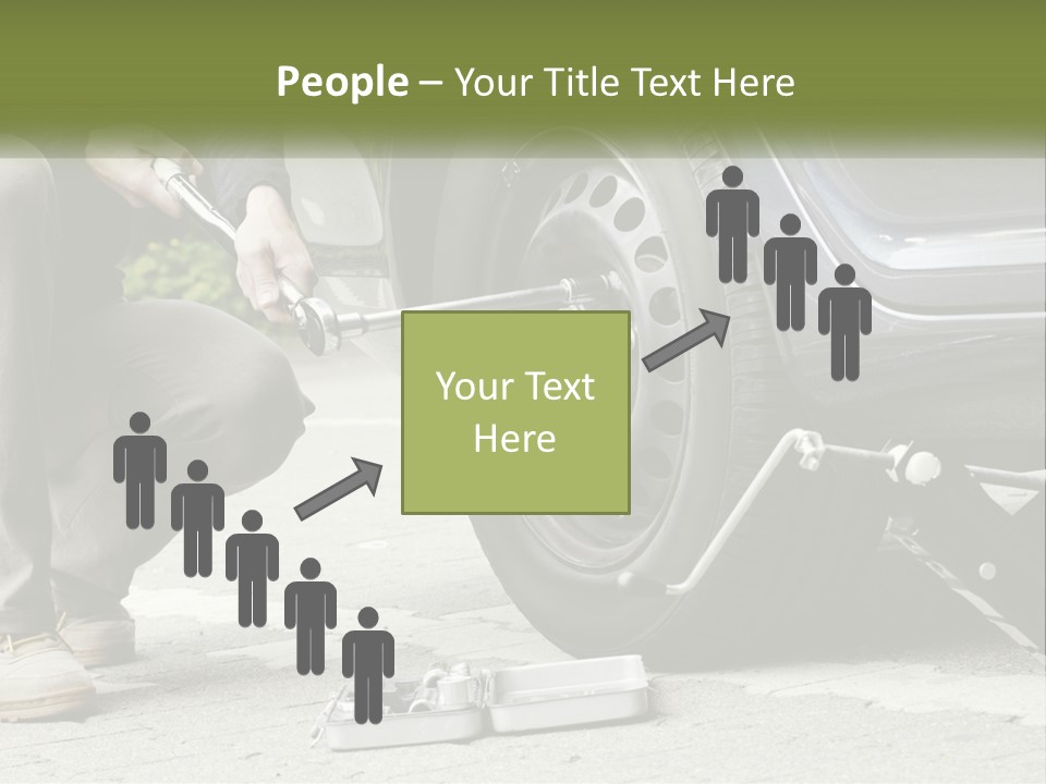 Replace The Wheel In The Car PowerPoint Template