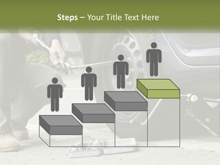 Replace The Wheel In The Car PowerPoint Template