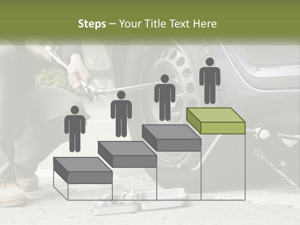 Replace The Wheel In The Car PowerPoint Template