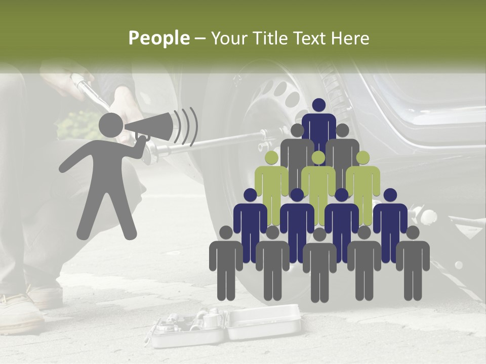 Replace The Wheel In The Car PowerPoint Template