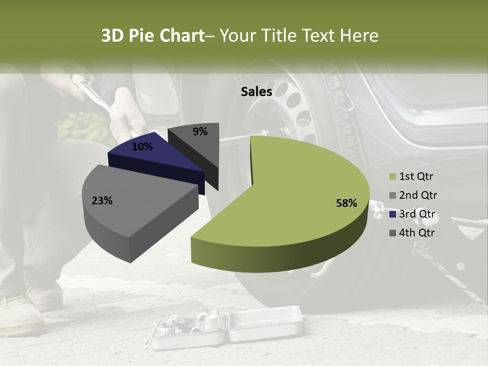 Replace The Wheel In The Car PowerPoint Template