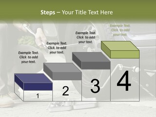 Replace The Wheel In The Car PowerPoint Template