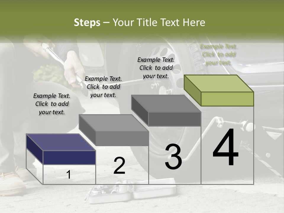 Replace The Wheel In The Car PowerPoint Template