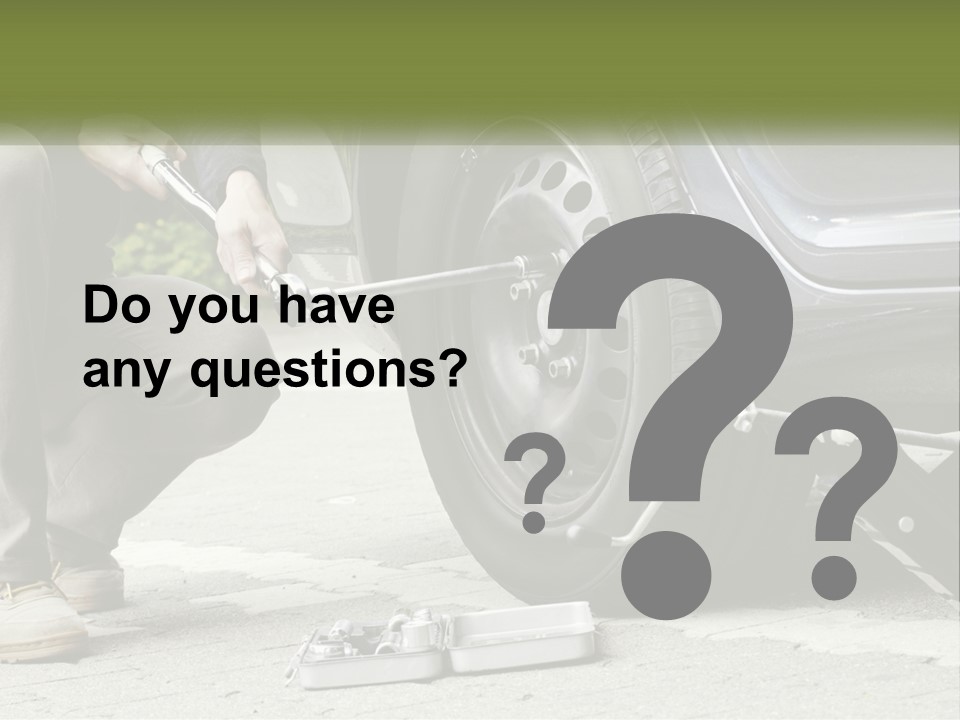 Replace The Wheel In The Car PowerPoint Template