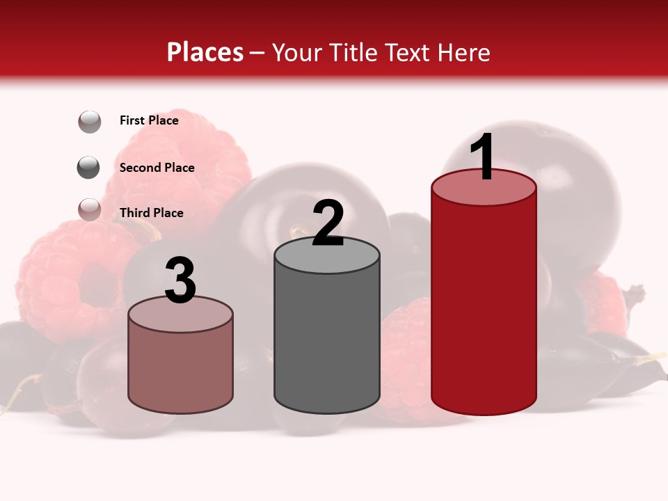 Fruits, Raspberries, Cherries, Currants PowerPoint Template