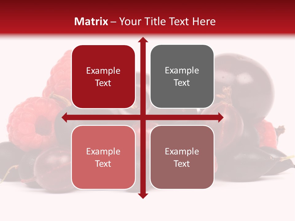 Fruits, Raspberries, Cherries, Currants PowerPoint Template