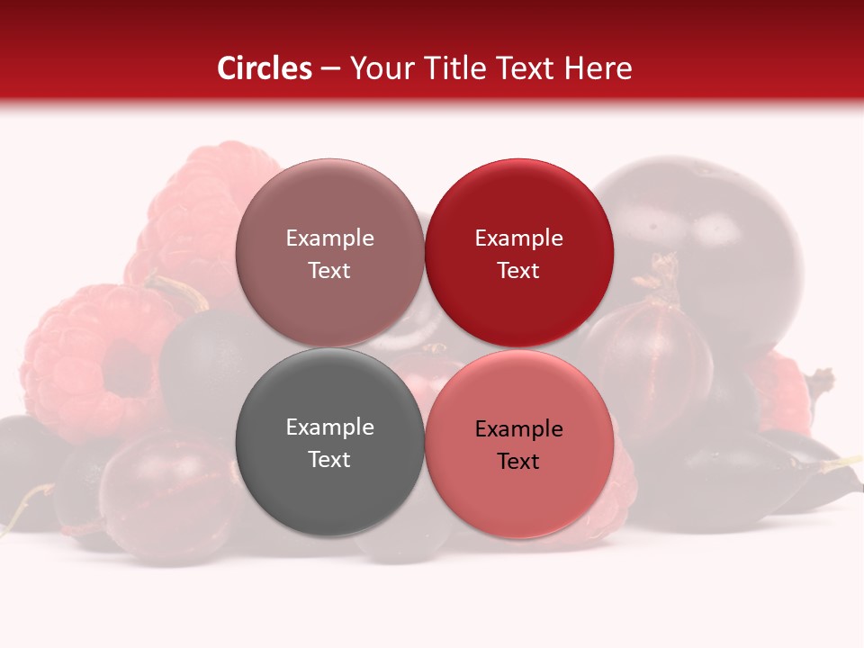Fruits, Raspberries, Cherries, Currants PowerPoint Template