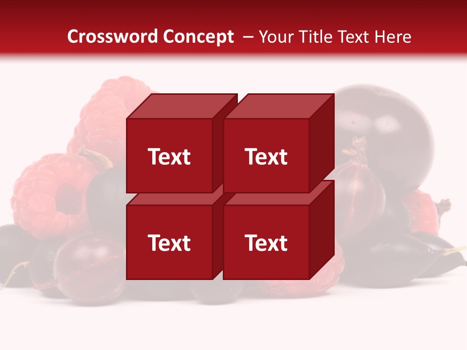 Fruits, Raspberries, Cherries, Currants PowerPoint Template