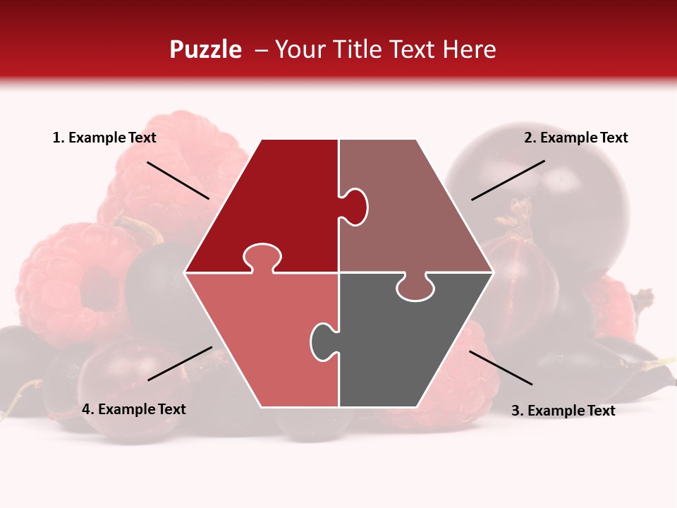 Fruits, Raspberries, Cherries, Currants PowerPoint Template