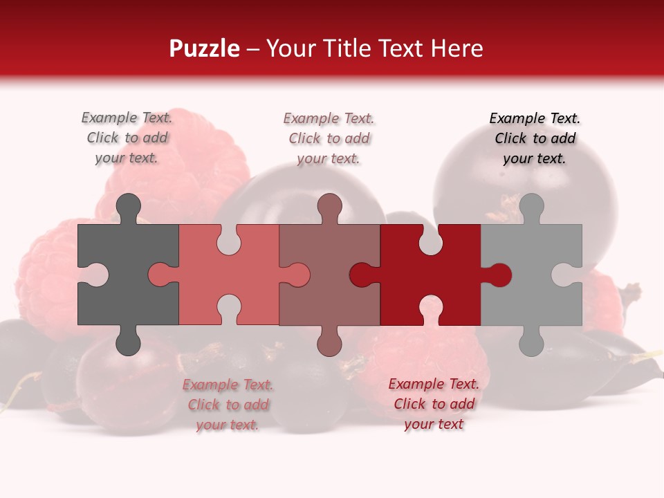 Fruits, Raspberries, Cherries, Currants PowerPoint Template
