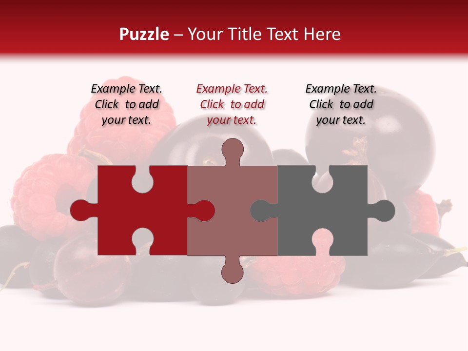 Fruits, Raspberries, Cherries, Currants PowerPoint Template