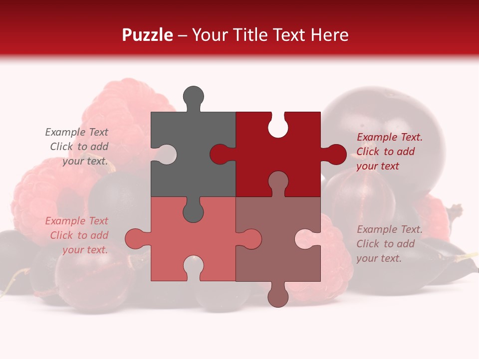 Fruits, Raspberries, Cherries, Currants PowerPoint Template
