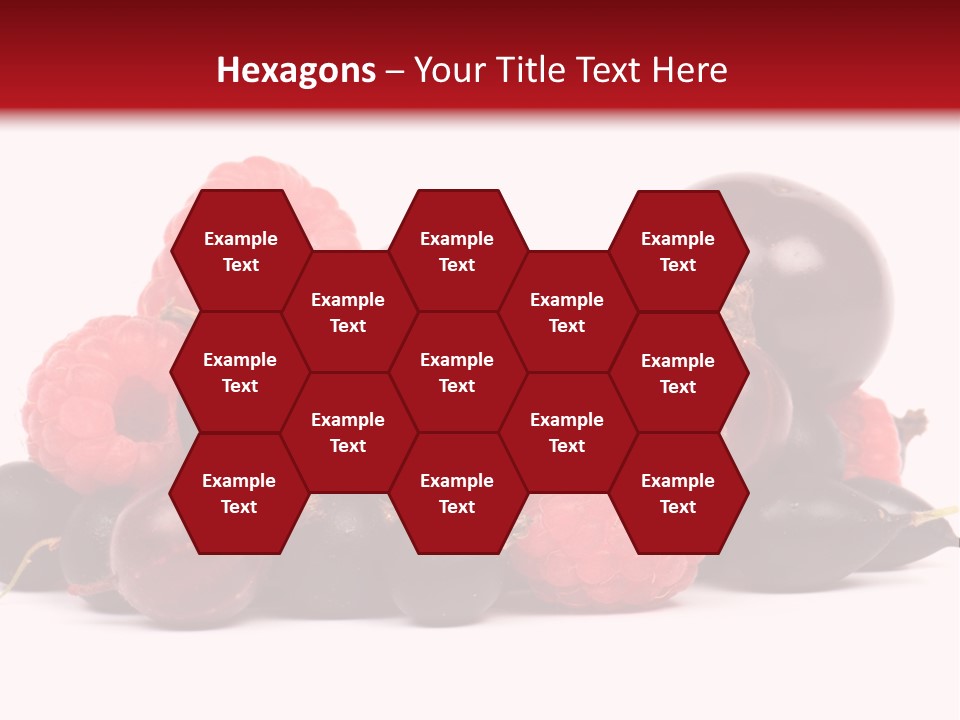 Fruits, Raspberries, Cherries, Currants PowerPoint Template