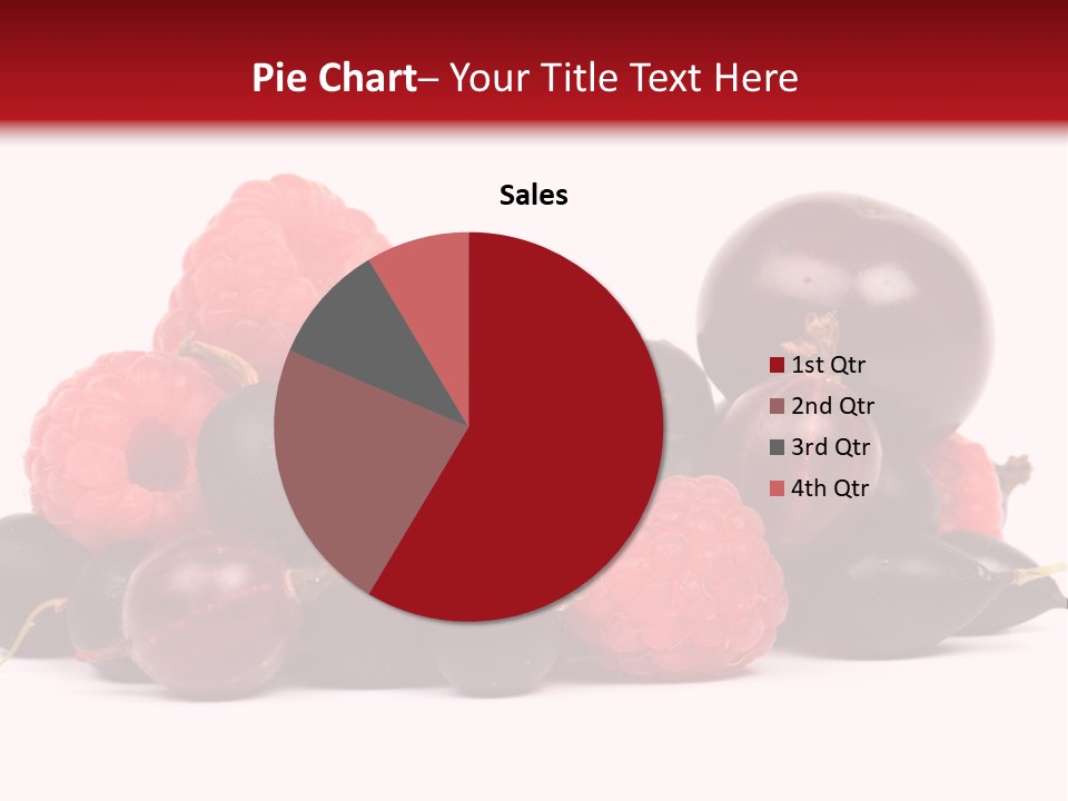 Fruits, Raspberries, Cherries, Currants PowerPoint Template