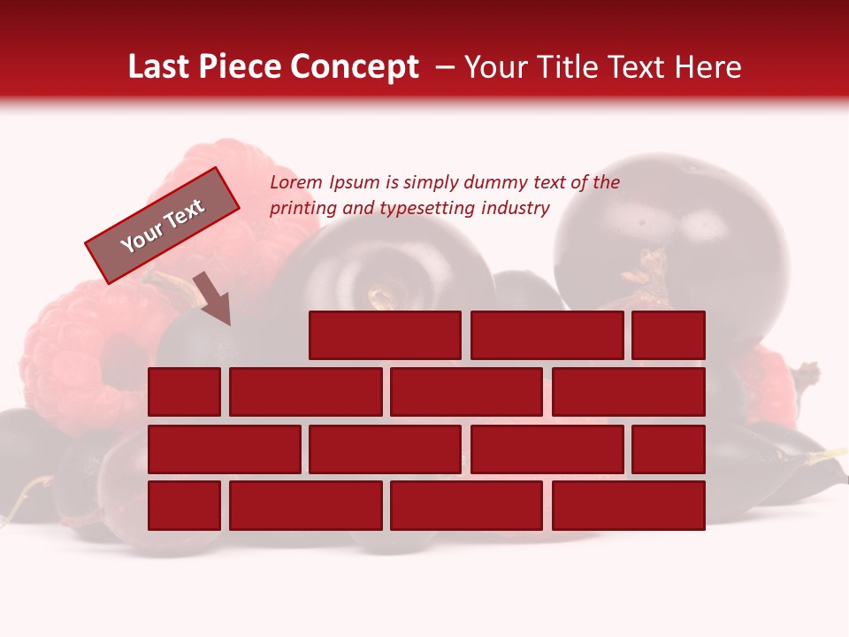 Fruits, Raspberries, Cherries, Currants PowerPoint Template