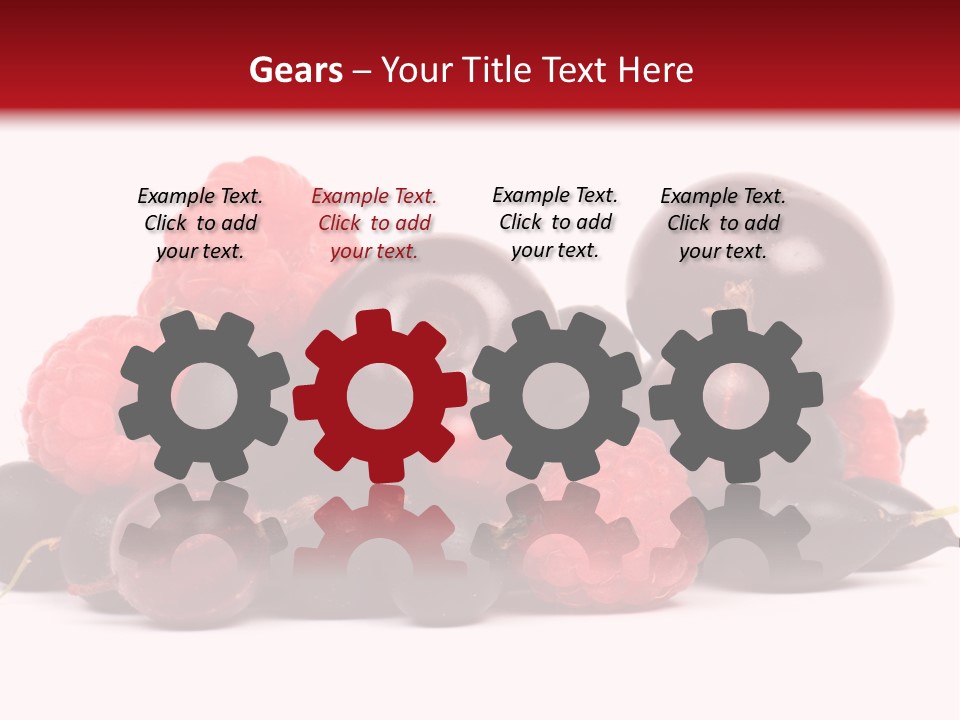 Fruits, Raspberries, Cherries, Currants PowerPoint Template