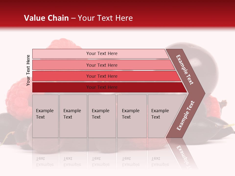 Fruits, Raspberries, Cherries, Currants PowerPoint Template