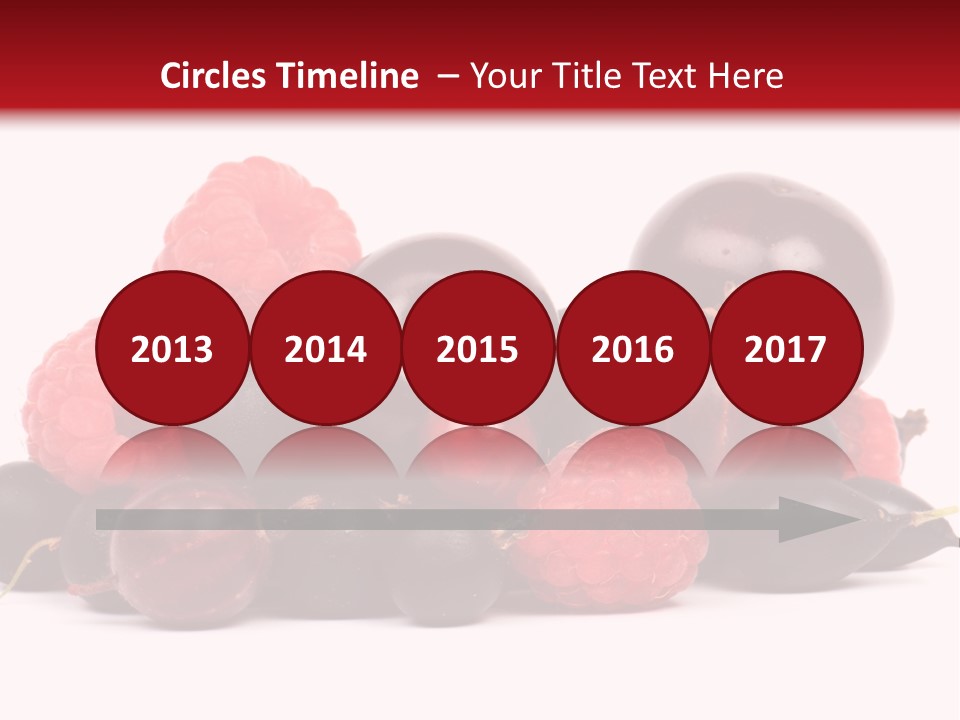 Fruits, Raspberries, Cherries, Currants PowerPoint Template