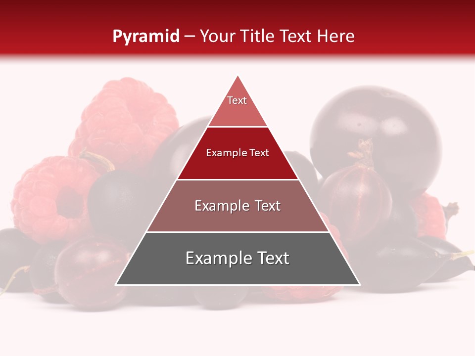 Fruits, Raspberries, Cherries, Currants PowerPoint Template