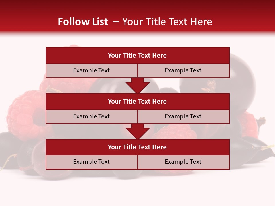 Fruits, Raspberries, Cherries, Currants PowerPoint Template