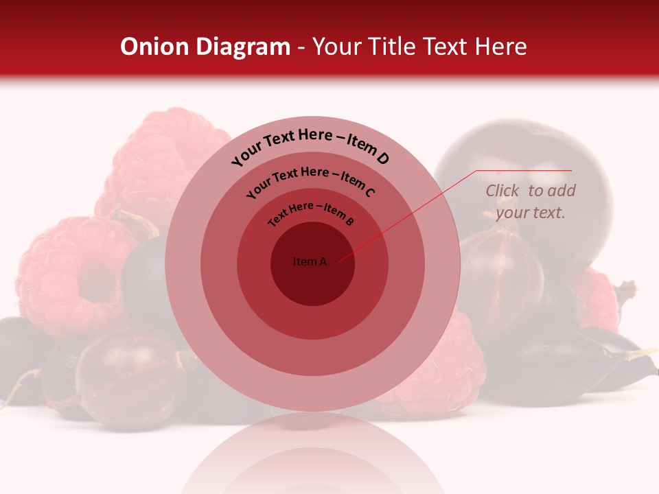 Fruits, Raspberries, Cherries, Currants PowerPoint Template