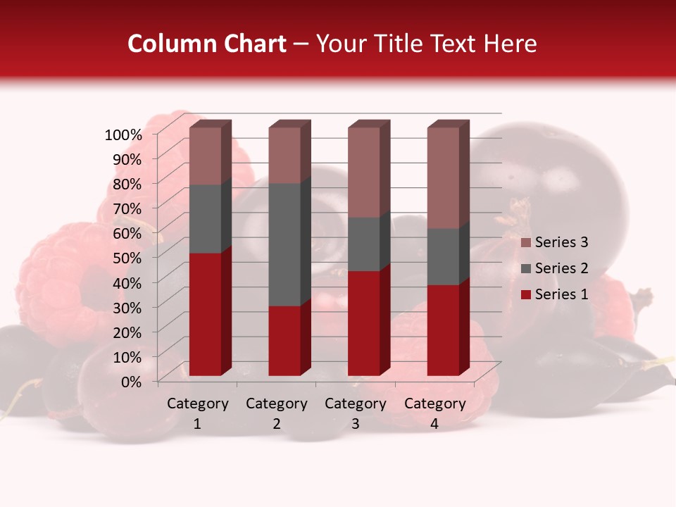 Fruits, Raspberries, Cherries, Currants PowerPoint Template