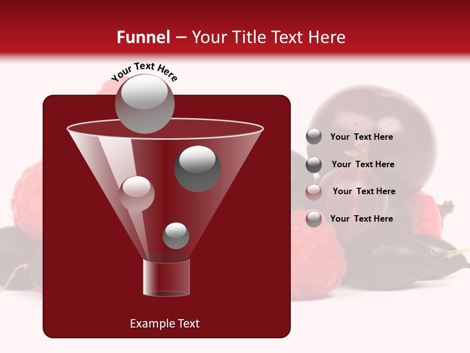 Fruits, Raspberries, Cherries, Currants PowerPoint Template