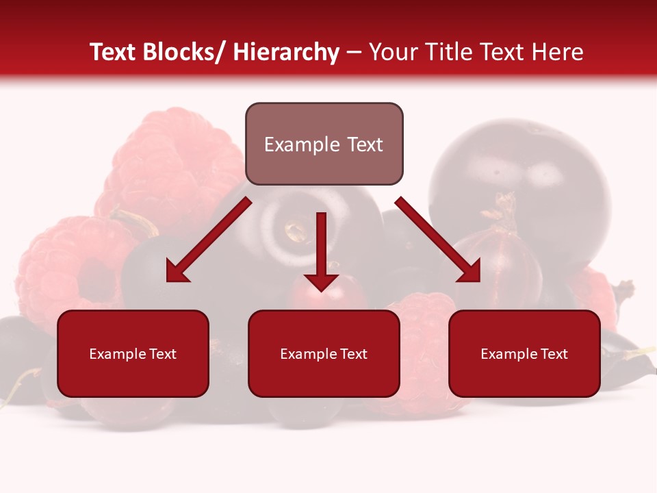 Fruits, Raspberries, Cherries, Currants PowerPoint Template