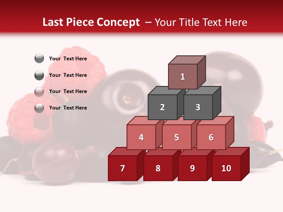 Fruits, Raspberries, Cherries, Currants PowerPoint Template