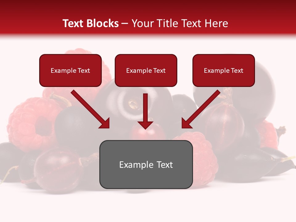 Fruits, Raspberries, Cherries, Currants PowerPoint Template