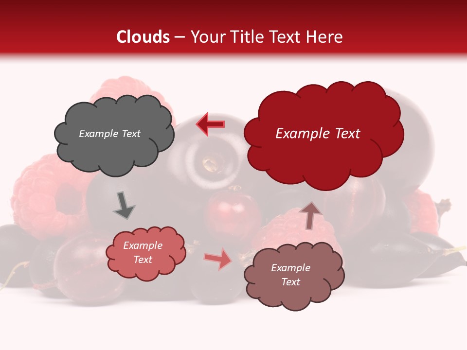 Fruits, Raspberries, Cherries, Currants PowerPoint Template